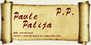 Pavle Palija vizit kartica
